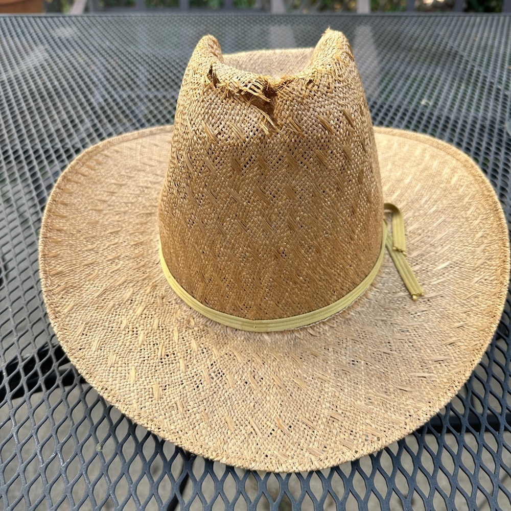Tan Straw Cowboy Hat 7 3/8